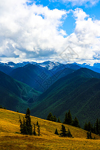 南京地标美国华盛顿奥运国家公园 山地云层风景图背景