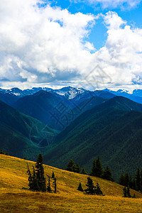 美国华盛顿奥运国家公园 山地云层风景图图片