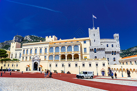 王子宫在Fontvielle MonteCarlo 摩纳哥 Cote dAzur画廊大教堂旅行遗产建筑学历史庭院城市纪念碑地标图片