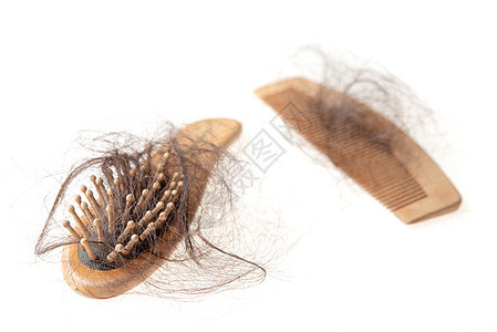毛发掉落的问题女性疾病无毛卫生女士头发压力脱发木头梳子图片
