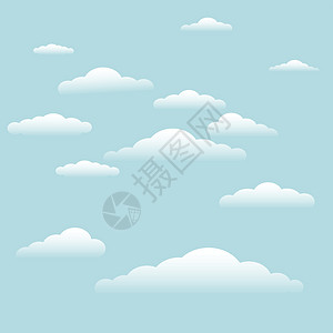 蓝色天空 有云彩背景气氛天气多云插图艺术卡通片墙纸白色图片