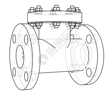 工业阀门大纲  3 的矢量渲染管子旋转植物绘画技术工厂气体龙头工程管道图片
