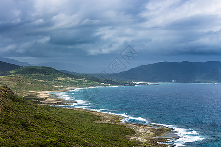 面对太平洋的长泛公园岸外地区龙盘草原风景下坡悬崖场景旅游旅行蓝色国家图片