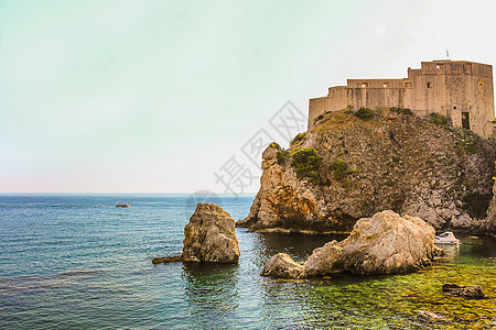 Dubrovnik老城的是克罗地亚著名的堡垒之一图片