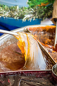 土耳其土制奥托曼手工棒糖孩子们甜点糖果街道胶状手工脚凳火鸡食物水果图片