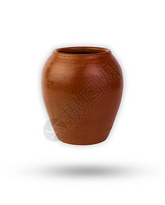 锅或罐子是一种陶器 用泥土制成的图片