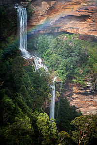Katoomba瀑瀑布彩虹图片