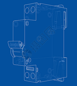 自动断路器概念 韦克托开关柜技术力量盒子草图电压安全渲染电路电缆图片