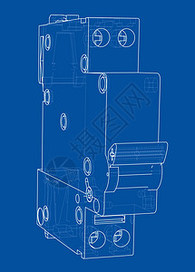 自动断路器概念 韦克托渲染电气开关柜电压控制板盒子电路力量活力工程图片