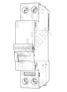 自动断路器概念 韦克托路器开关柜安全控制电路工程技术活力渲染盒子图片