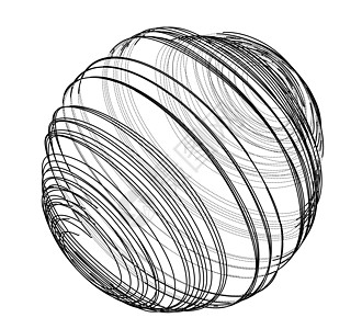 螺旋轮廓球体 韦克托矢量全球圆圈漩涡技术地球行星圆形海浪插图图片