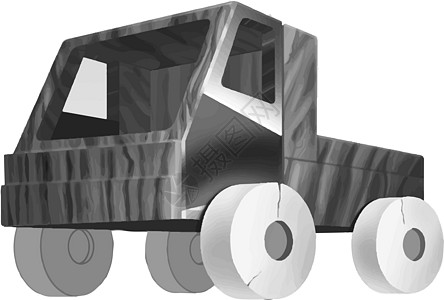 现实的酷车艺术 Isoitatic矢量说明插图工业机械汽车运输力量旅行白色玩具机器图片