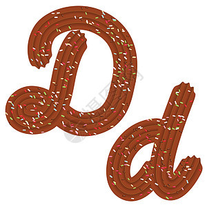 绘画脚本 字体设计 巧克力c的3D字母D图片