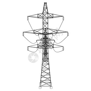 电塔或电塔概念 韦克托框架通讯电压电报电缆城市草图电力活力力量图片