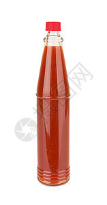 红辣酱玻璃调味品红色胡椒白色瓶子味道辣椒食物图片