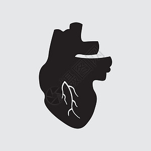 血清人类心脏解剖图标 医学插图图片