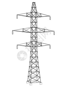电塔或电塔概念 韦克托框架草图技术力量电缆城市电压通讯大纲电报图片