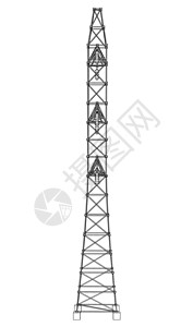 电塔或电塔概念 韦克托框架力量电缆草图电压插图通讯活力技术电报背景图片