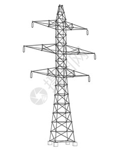 电塔或电塔概念 韦克托大纲电报活力电压框架电力力量技术城市电缆图片