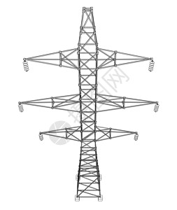 电塔或电塔概念 韦克托力量电力技术城市电缆电报大纲通讯框架草图图片