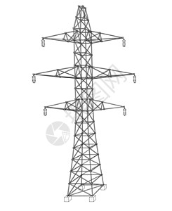 电塔或电塔概念 韦克托城市电报电压通讯技术大纲活力力量框架电力图片