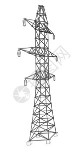 电塔或电塔概念 韦克托技术草图电报电压电力电缆插图活力城市通讯图片
