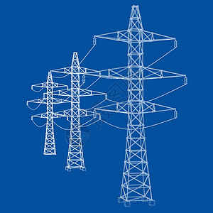 电塔或电塔概念 韦克托通讯城市电压活力电报电力插图草图电缆力量图片