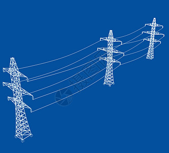 电塔或电塔概念 韦克托框架电报插图草图技术电缆活力电力力量通讯图片