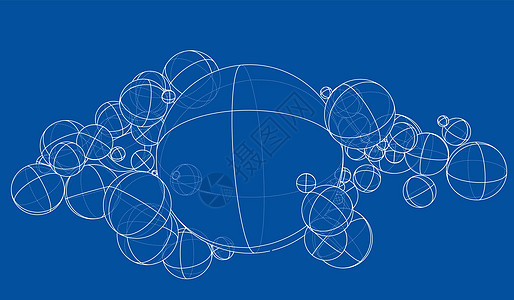 抽象轮廓领域概念 韦克托素描条纹地球网络图学球体数字圆形网格圆圈图片