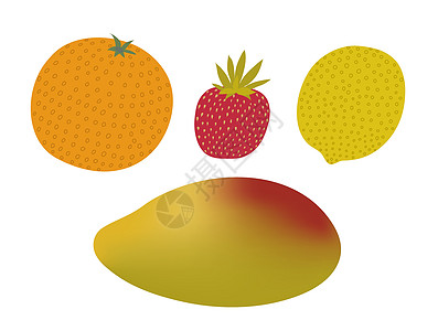草莓芒果设计图片