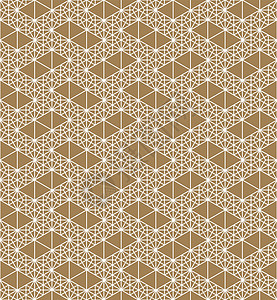 基于日本饰品 Kumik 的无缝模式木制品六边形装饰品商事传统和服墙纸网格插图格子图片