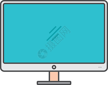 电视监视器图标平面 vecto屏幕技术手表电子图片