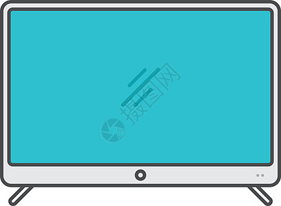 电视监视器图标平面 vecto手表技术屏幕电子图片