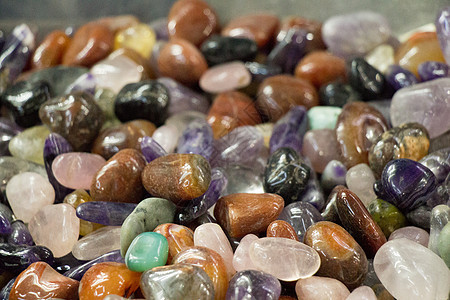 各种类型天然矿物宝石的一组元矿石水晶收藏岩石紫晶石头珠宝康复矿物学玛瑙首饰图片