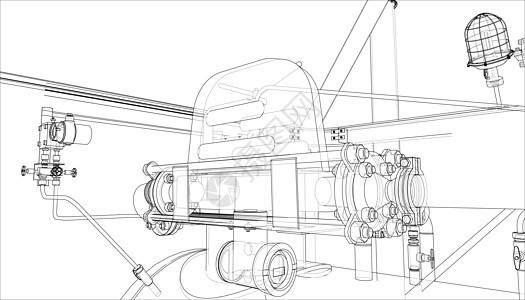 工业设备草图 韦克托旋转工程管子燃料制造业汽油管道植物化学品活力图片