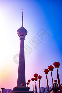 中央电视塔 在阳光明媚的一天在北京中央电视塔高楼图片