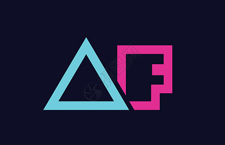 蓝色粉红色彩色字母字母标识组合ff fdesig图片