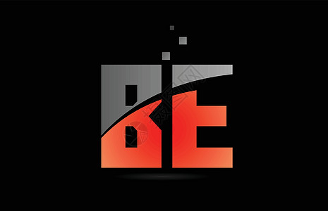 BB 黑色背景文字字母组合 BE B上橙色灰色图片
