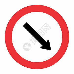 强制通过交通标志牌图片
