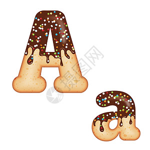 3D圆甜甜圈字母A的字体设计图图片