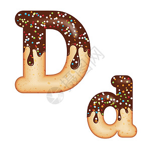 诱人的排版 字体设计  3D 甜甜圈字母 D 釉面机智图片