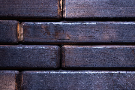 黑色黑木头背景 地板上装有木砖 近视木材木地板木工材料条纹框架木板粮食棕色控制板图片