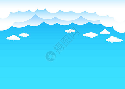 卡通云云和蓝天空图片