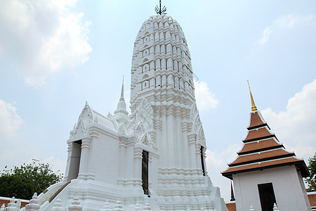 泰兰Ayutthaya的寺古塔图片