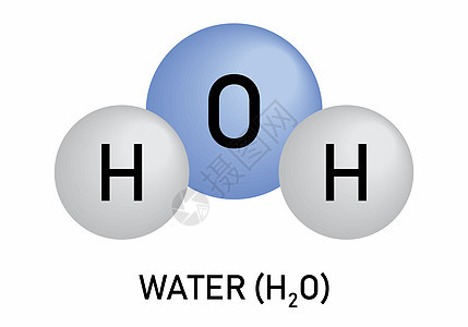 H2O 水分子模型图片