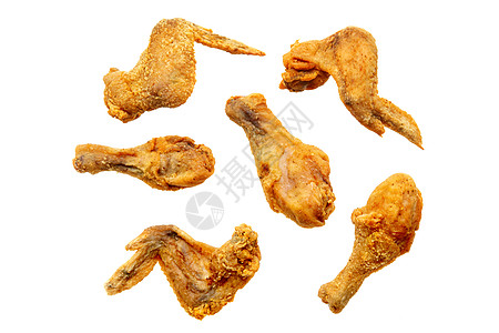 肯德基炸鸡原食谱炸鸡被隔离垃圾家禽翅膀小吃午餐国家美食食物鸡腿食谱背景
