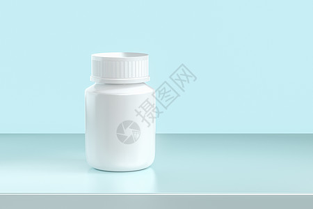 3d 渲染白色药瓶药瓶3d药片治愈颗粒剂塑料制药康复药剂药店瓶子图片