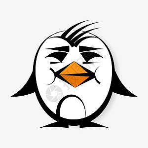 企鹅 Logo 用于您的设计矢量说明品牌数字翅膀卡通片身份野生动物标识荒野公司艺术图片
