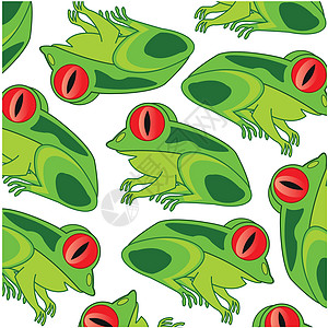 青蛙装饰图案漫画的矢量插图图片