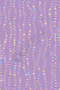 带圆点的波浪线条纹包装紫色艺术蓝色珠子圆圈装饰红色织物海浪图片